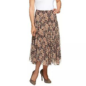Newsworthy Printed Fully Lined Georgette Skirt   15958
